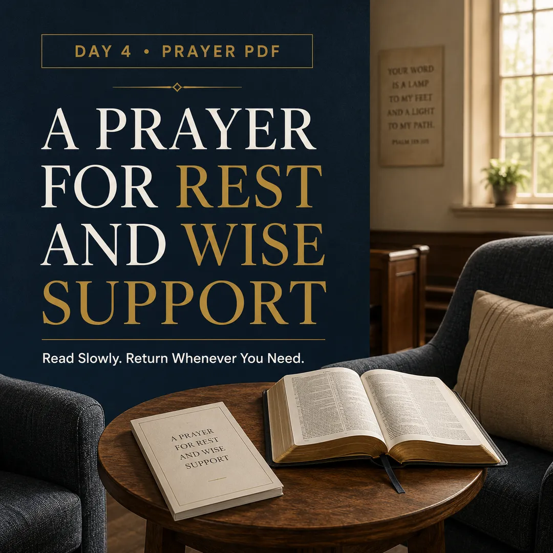 A Prayer for Rest and Wise Support